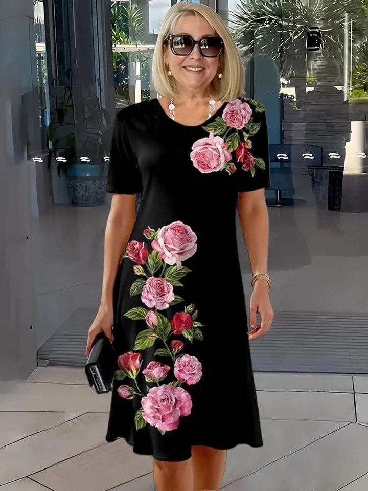 Talia | Comfortable Loose Printed Medium Dress