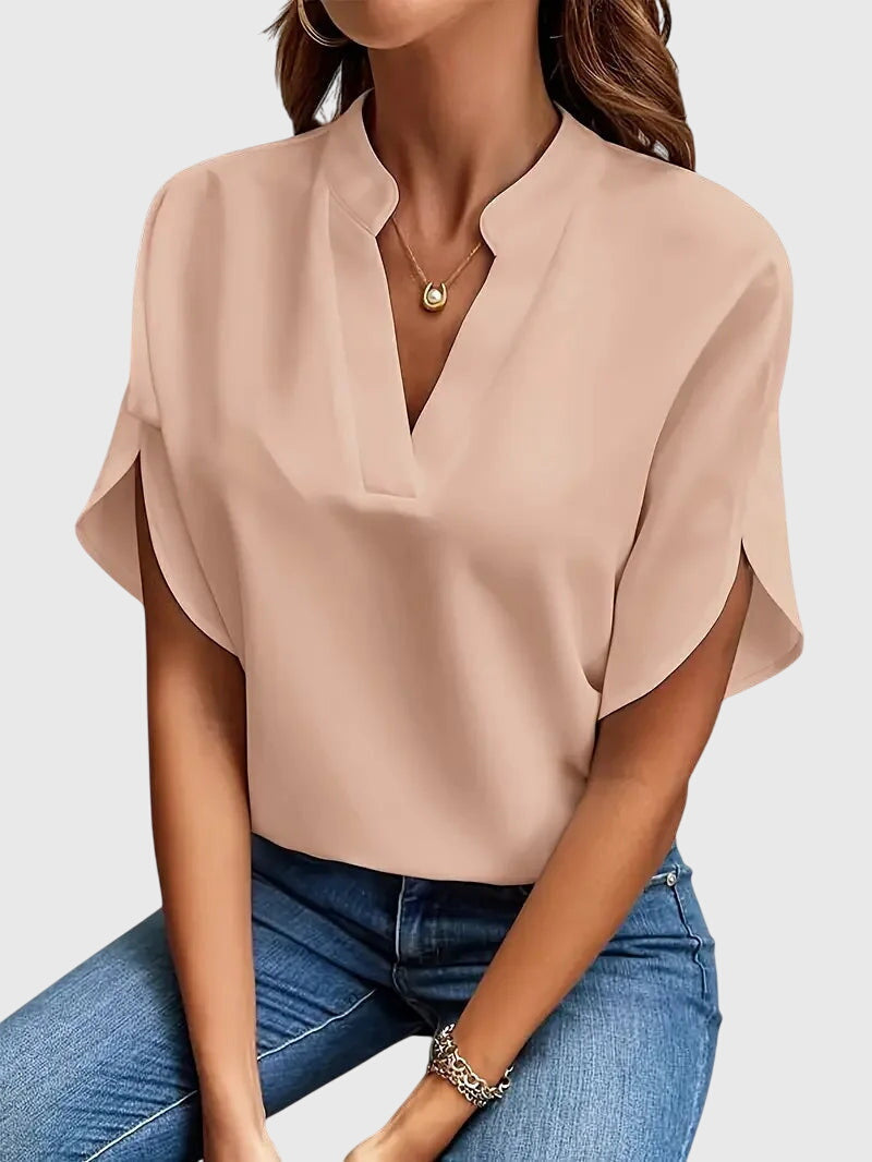 Talia | Soft and Elegant V-Neck Shirt