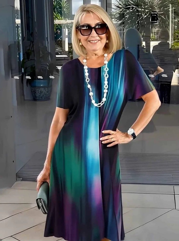 Talia | Comfortable Loose Printed Medium Dress