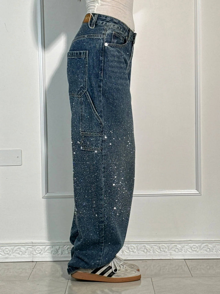 Talia | High-Waist Glitter Jeans