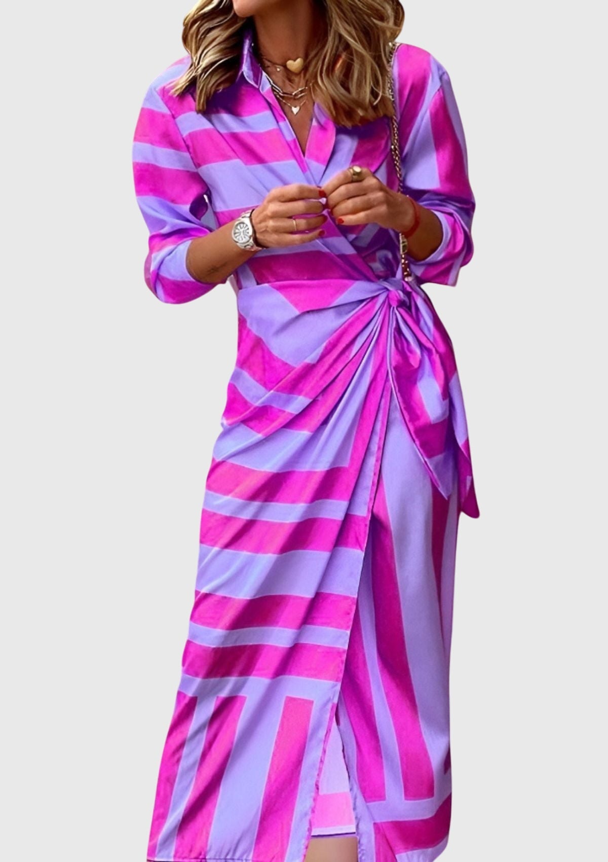 Talia | Elegant Wrap Dress with Print