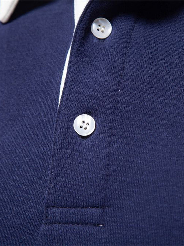 Talia | Men's Polo Collar Long Sleeve Sweatshirt