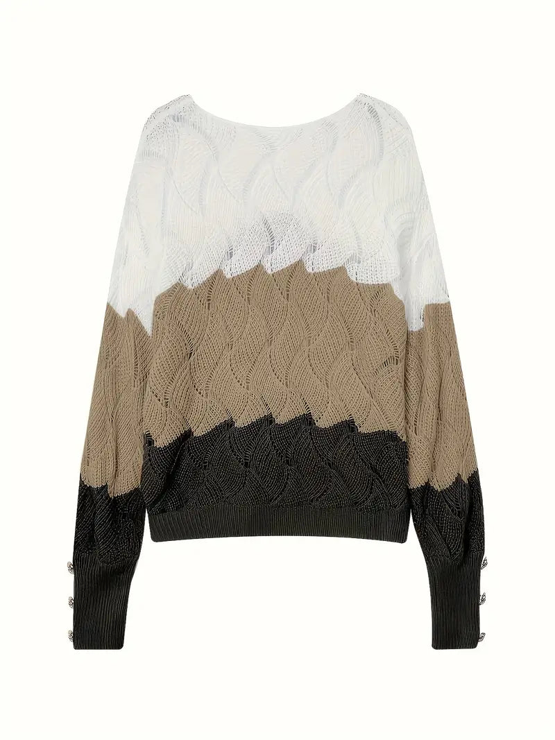 Talia | Elegant V-Neck Knitted Sweater