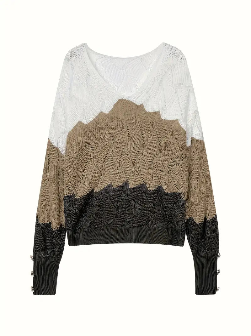 Talia | Elegant V-Neck Knitted Sweater