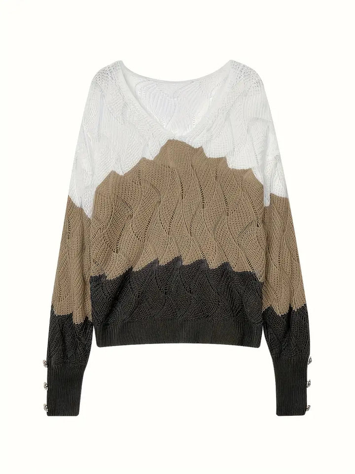Talia | Elegant V-Neck Knitted Sweater
