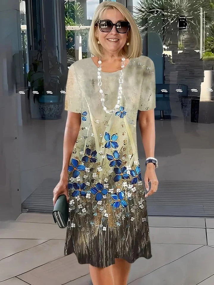 Talia | Comfortable Loose Printed Medium Dress