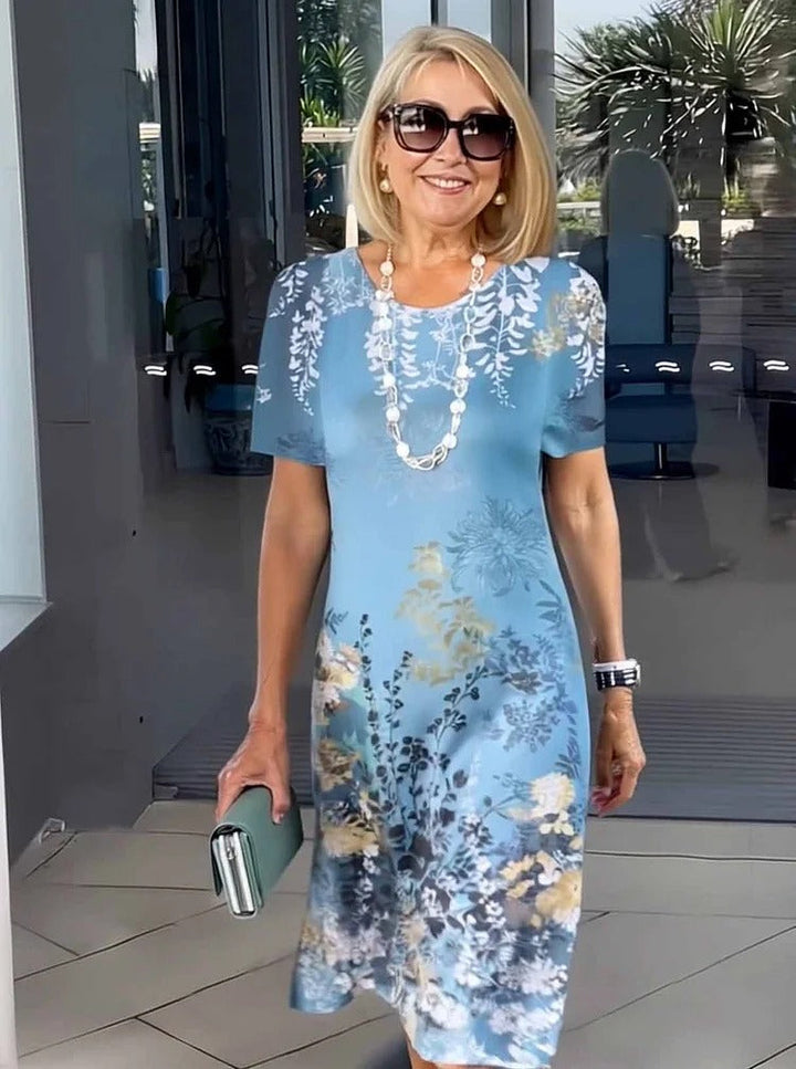 Talia | Comfortable Loose Printed Medium Dress