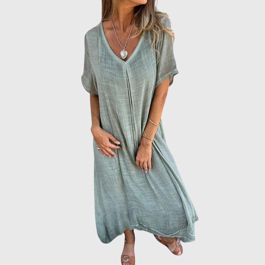 Talia | Elegant Lightweight V-Neck Dress