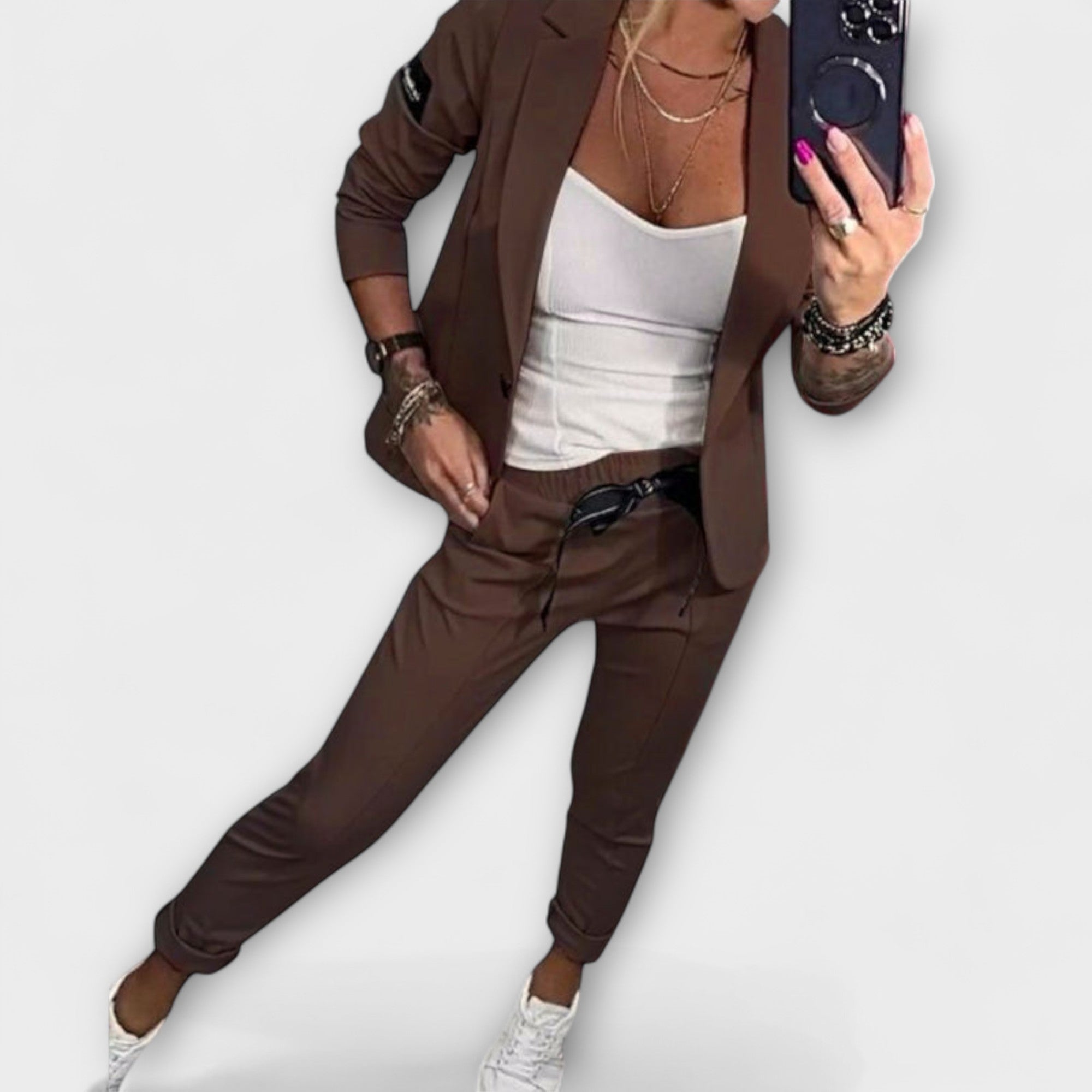 Talia | Elegant Set of Top, Jacket, and Pants