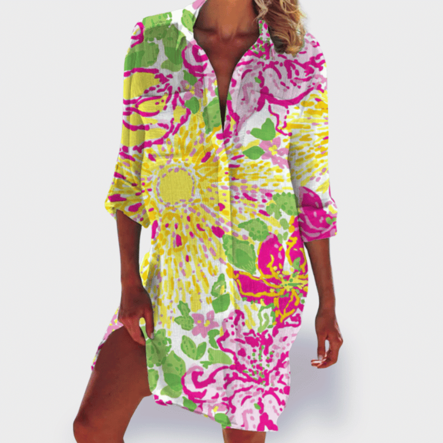 Talia | Vibrant Summer Print Shirt