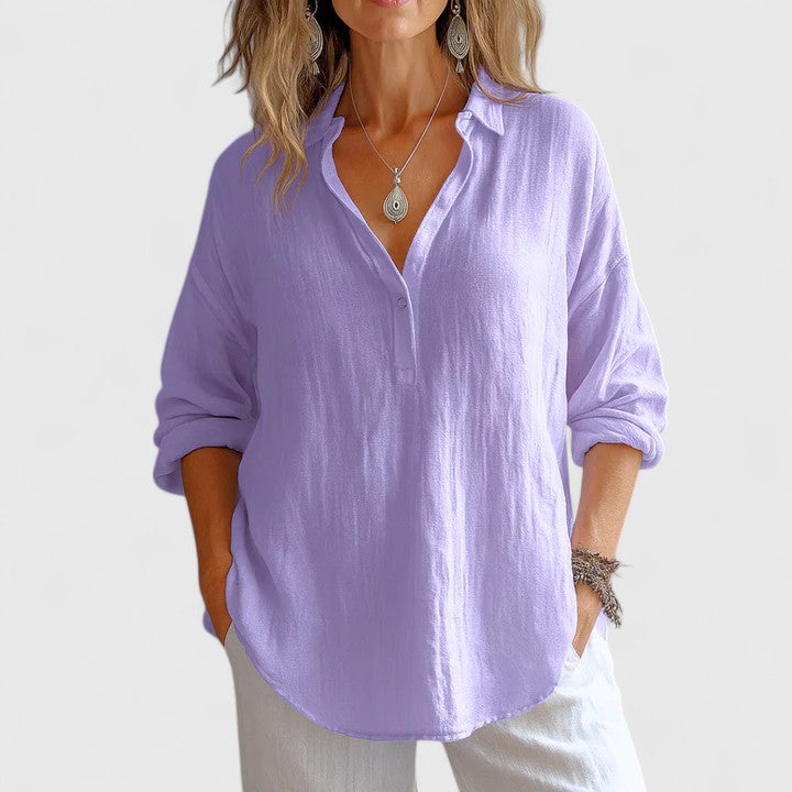 Talia | Comfortable Linen Blouse