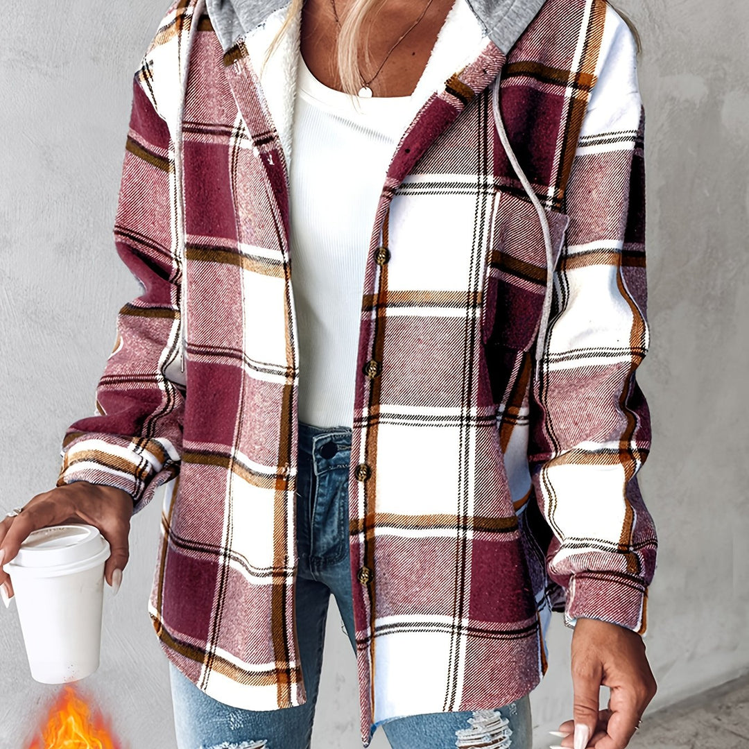 Talia | Cozy Plaid Hoodie