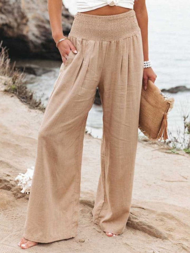 Talia | Remi Wide-Leg Linen Trousers