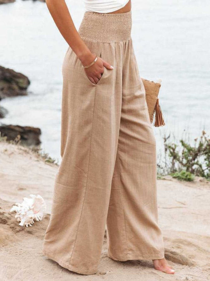 Talia | Remi Wide-Leg Linen Trousers