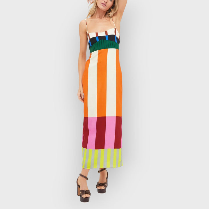 Talia | Kaelin Bengal Multi Paloma Maxi Dress