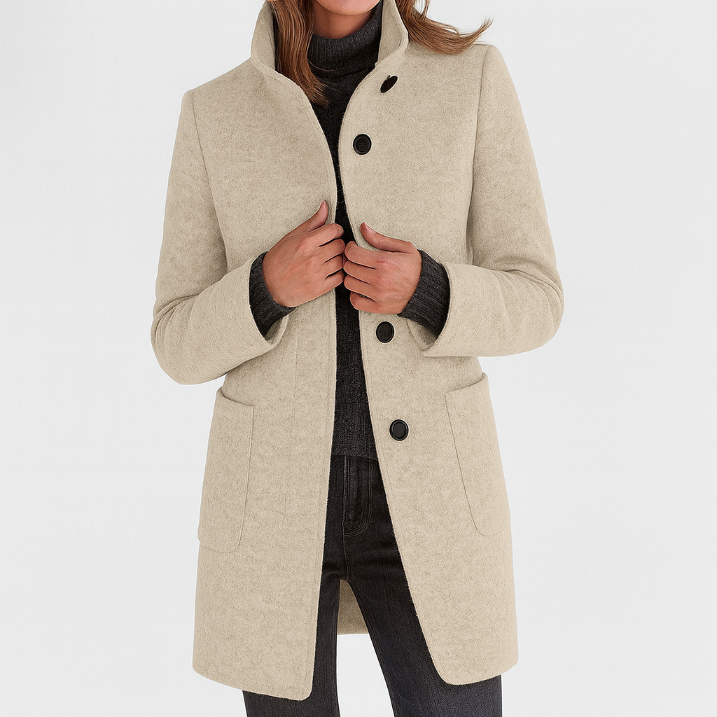 Talia | Women's Coat with High Collar