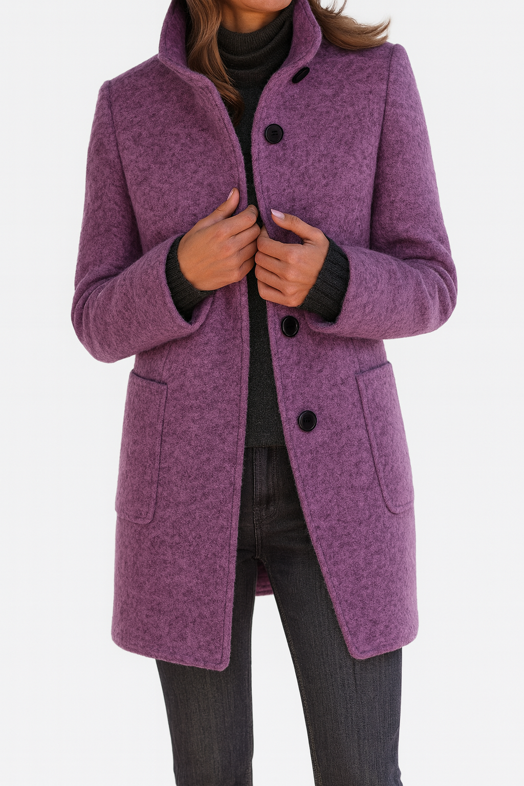 Talia | Women's Coat with High Collar