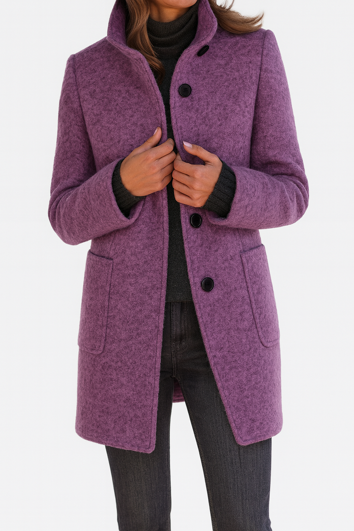 Talia | Women's Coat with High Collar
