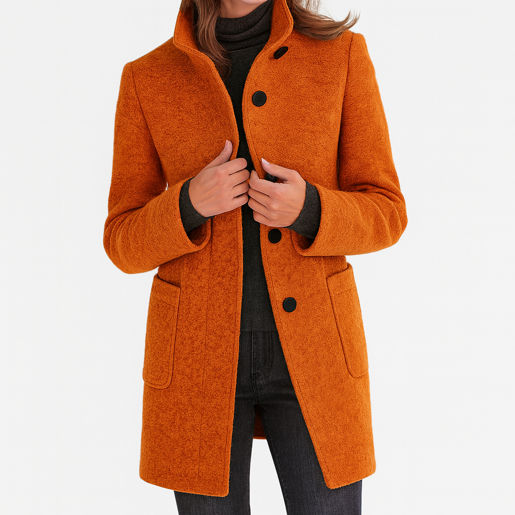 Talia | Women's Coat with High Collar