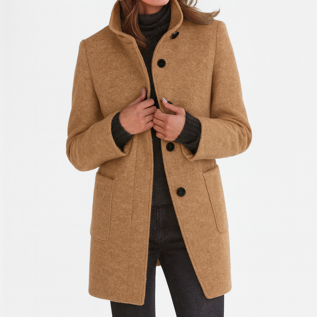 Talia | Women's Coat with High Collar