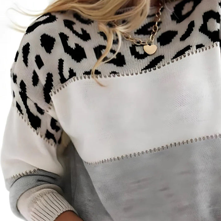 Talia | Sweatshirt with Leopard Print - Stylish and Comfortable
