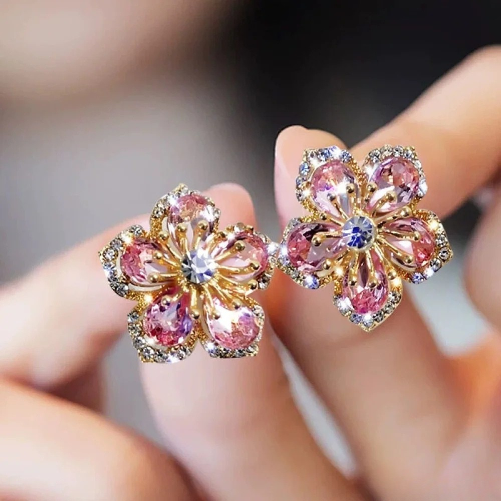 Talia | Sterling Silver Earrings with Colorful Zirconia