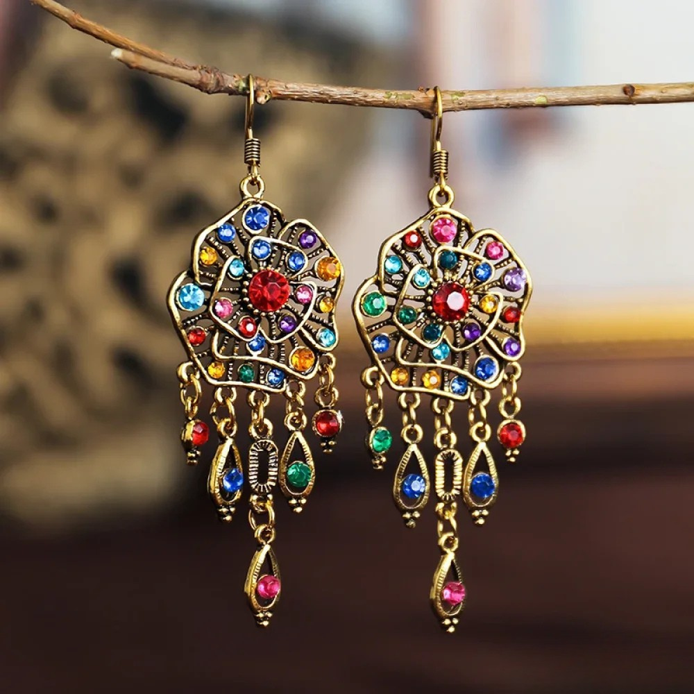 Talia | Retro Colorful Mandala Earrings