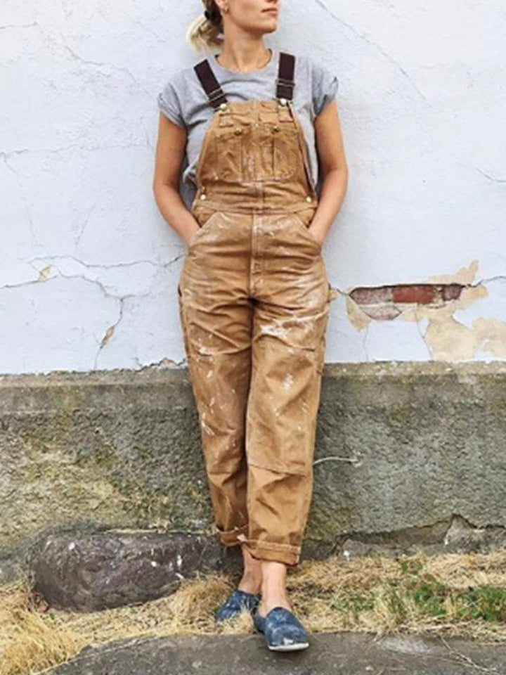 Talia | Canvas Dungarees – Relaxed Fit & Workwear-Inspired Style