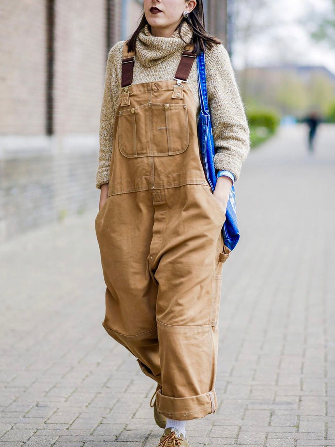 Talia | Canvas Dungarees – Relaxed Fit & Workwear-Inspired Style