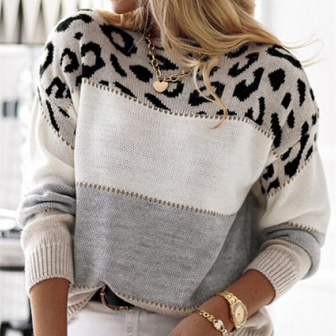 Talia | Sweatshirt with Leopard Print - Stylish and Comfortable