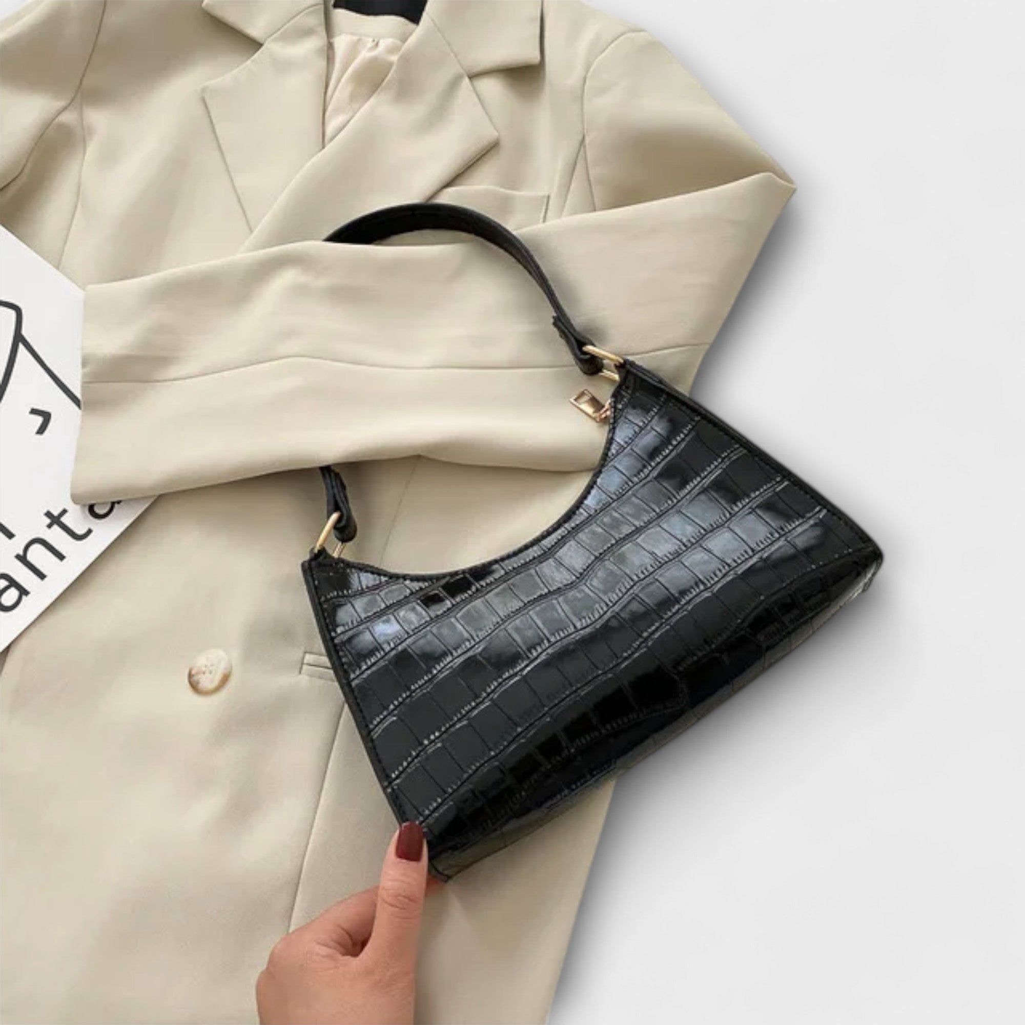 Talia | Shiny Leather Bag