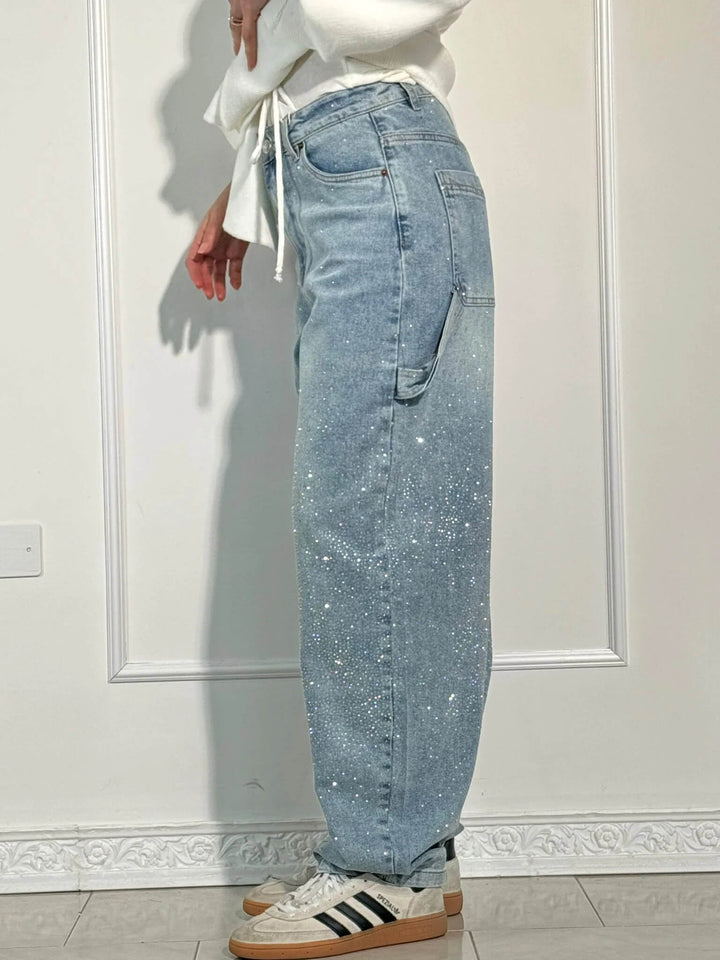Talia | High-Waist Glitter Jeans
