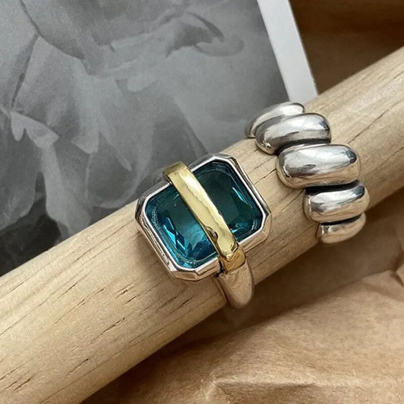 Talia | Blue Zircon Silver Ring