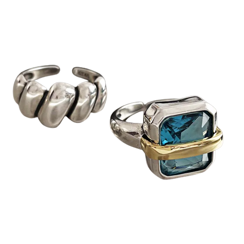 Talia | Blue Zircon Silver Ring