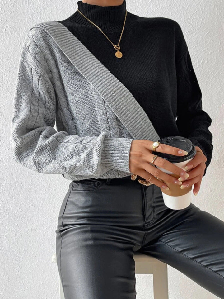Talia | High Collar Twisted Sweater