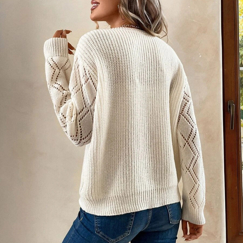 Talia | V-neck Long Sleeve Knitted Sweater