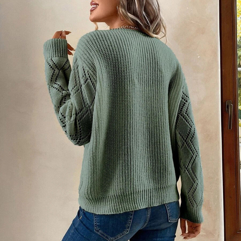 Talia | V-neck Long Sleeve Knitted Sweater