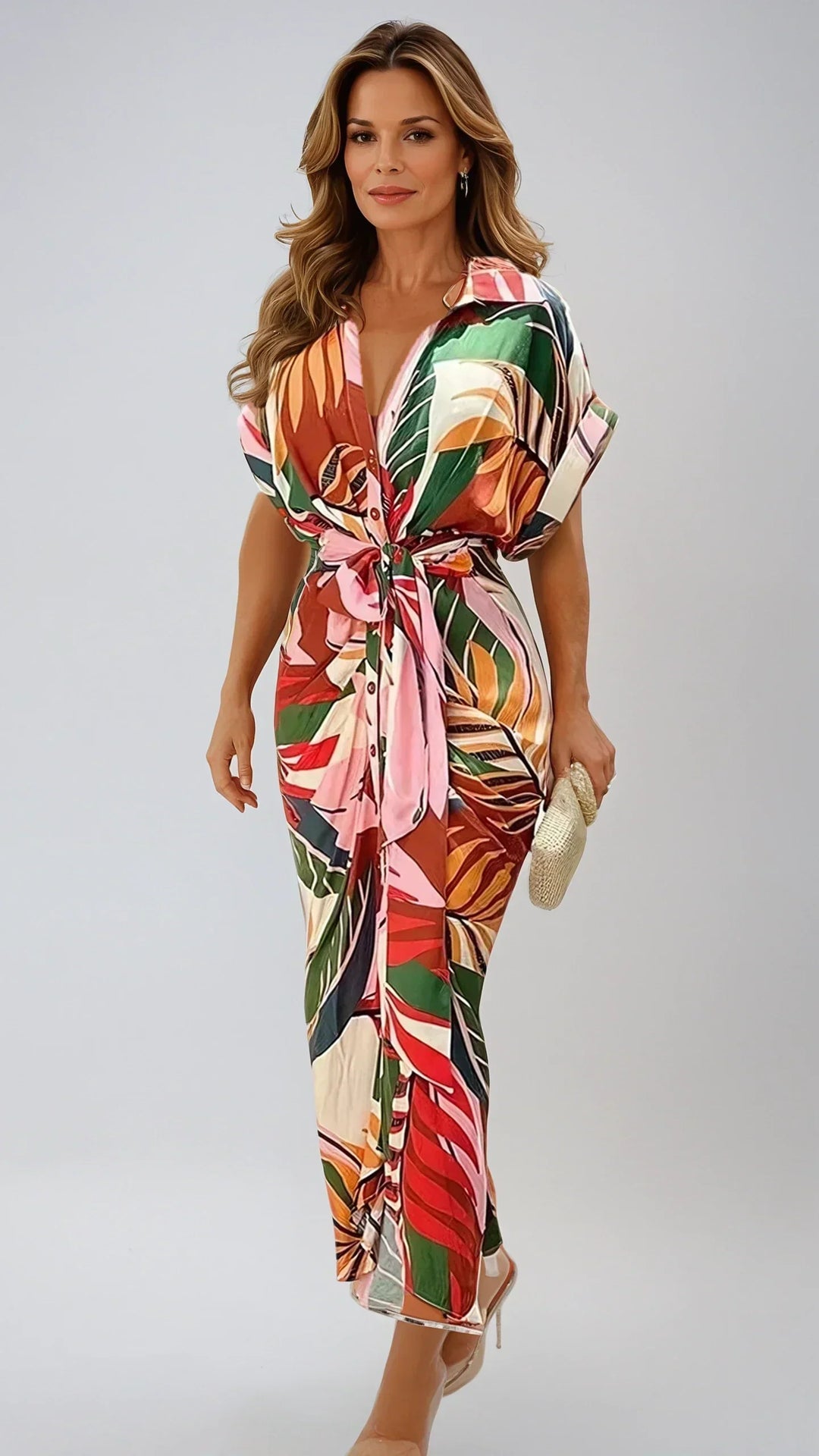 Talia | The Tropical Elegance Maxi Dress