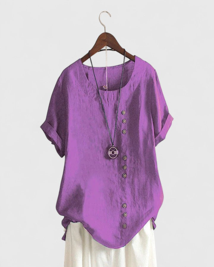 Talia | Comfortable Short Sleeve Blouse