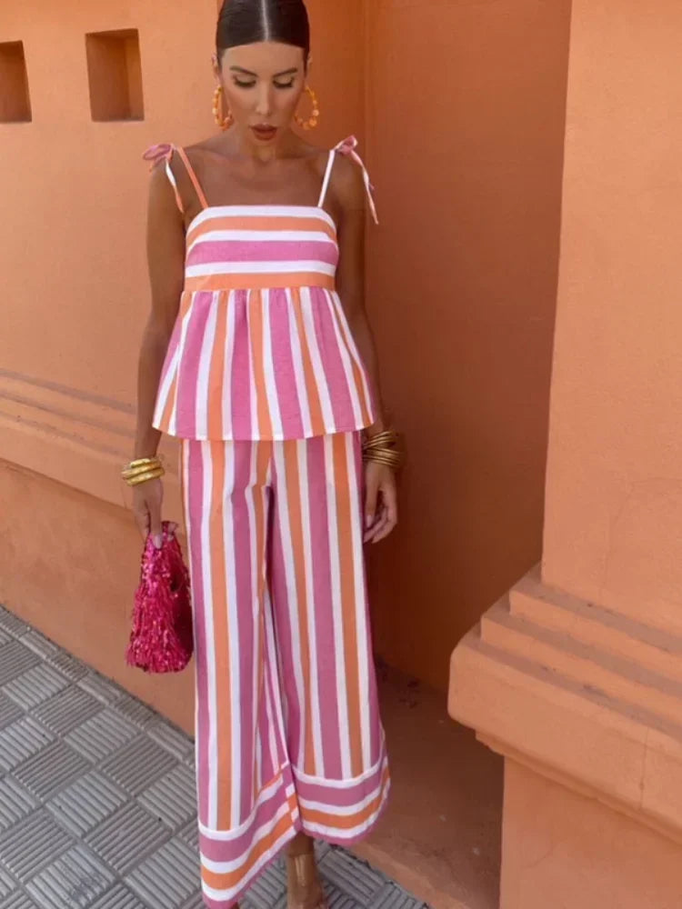 Talia | Sunwalker Printed Trousers Set