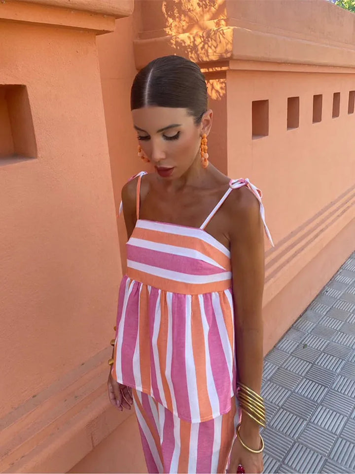 Talia | Sunwalker Printed Trousers Set