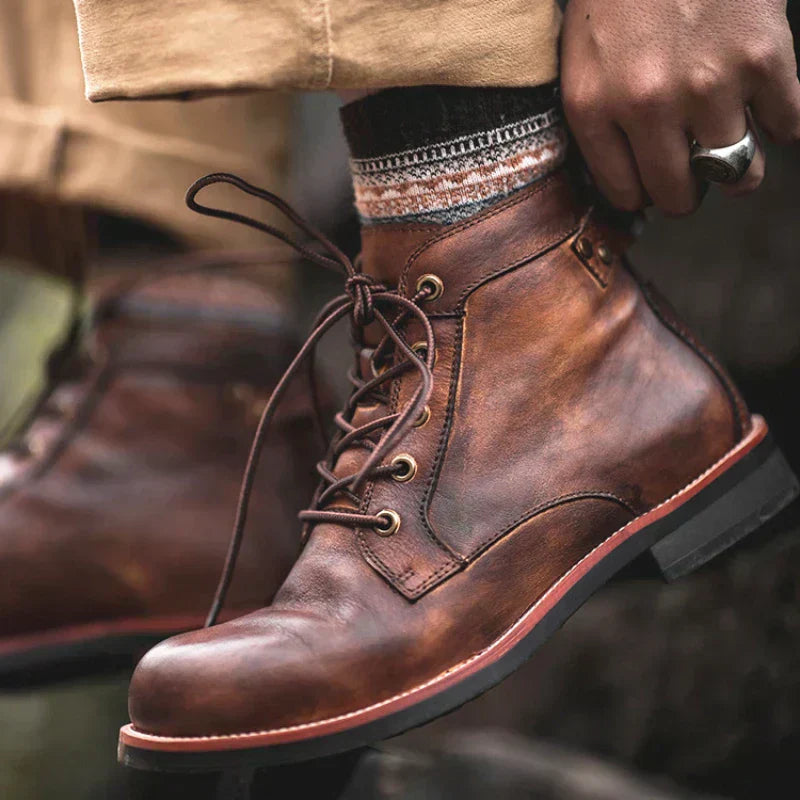 Talia | Retro Round Nose Men's Boots