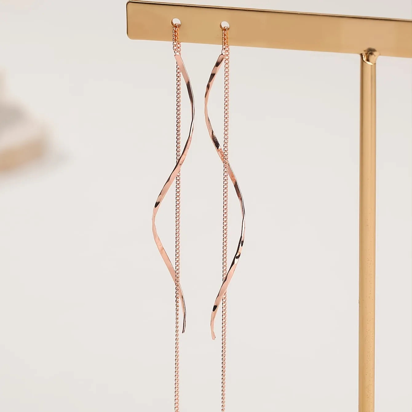Talia | Long Earrings with Wavy Design