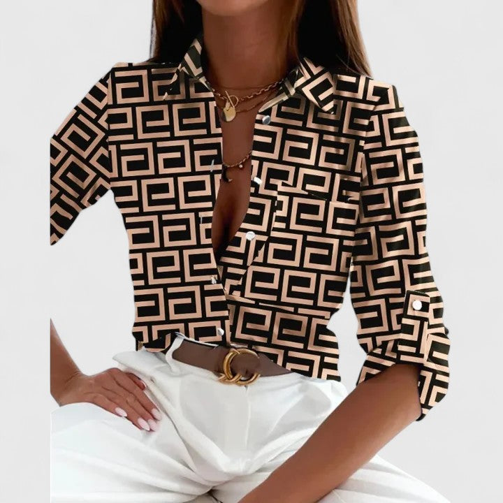 Talia | Elegant Long Sleeve Blouse