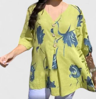 Talia | Elegant Floral Print Blouse