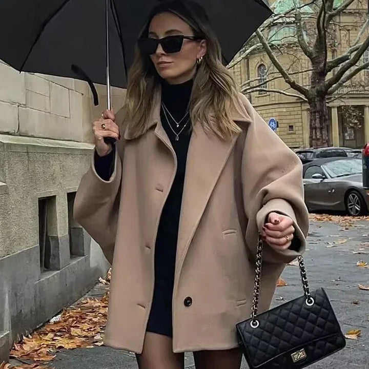 Talia | Oversized Long Faux Wool Coat