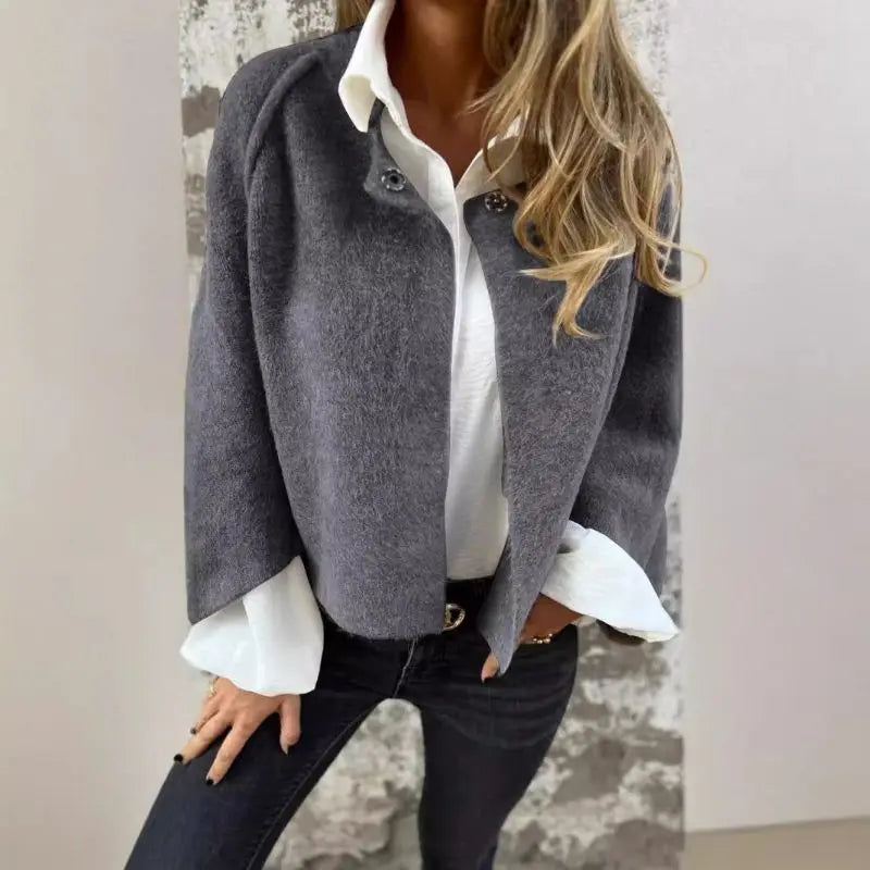 Talia | Wool Cardigan with Round Neck