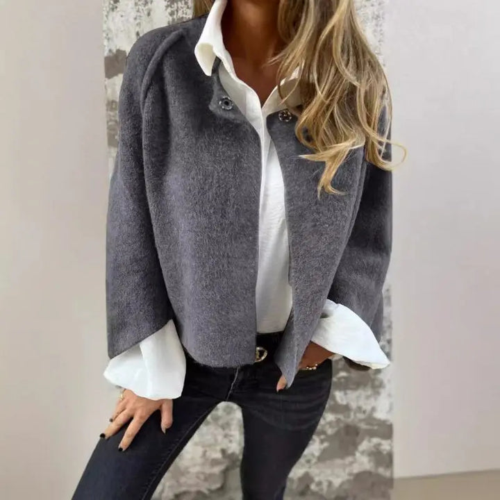 Talia | Wool Cardigan with Round Neck