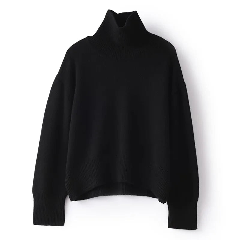 Talia | Pure Cashmere Turtleneck Sweater