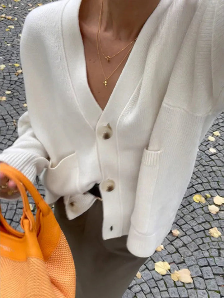 Talia | Elegant V-Neck Cardigan